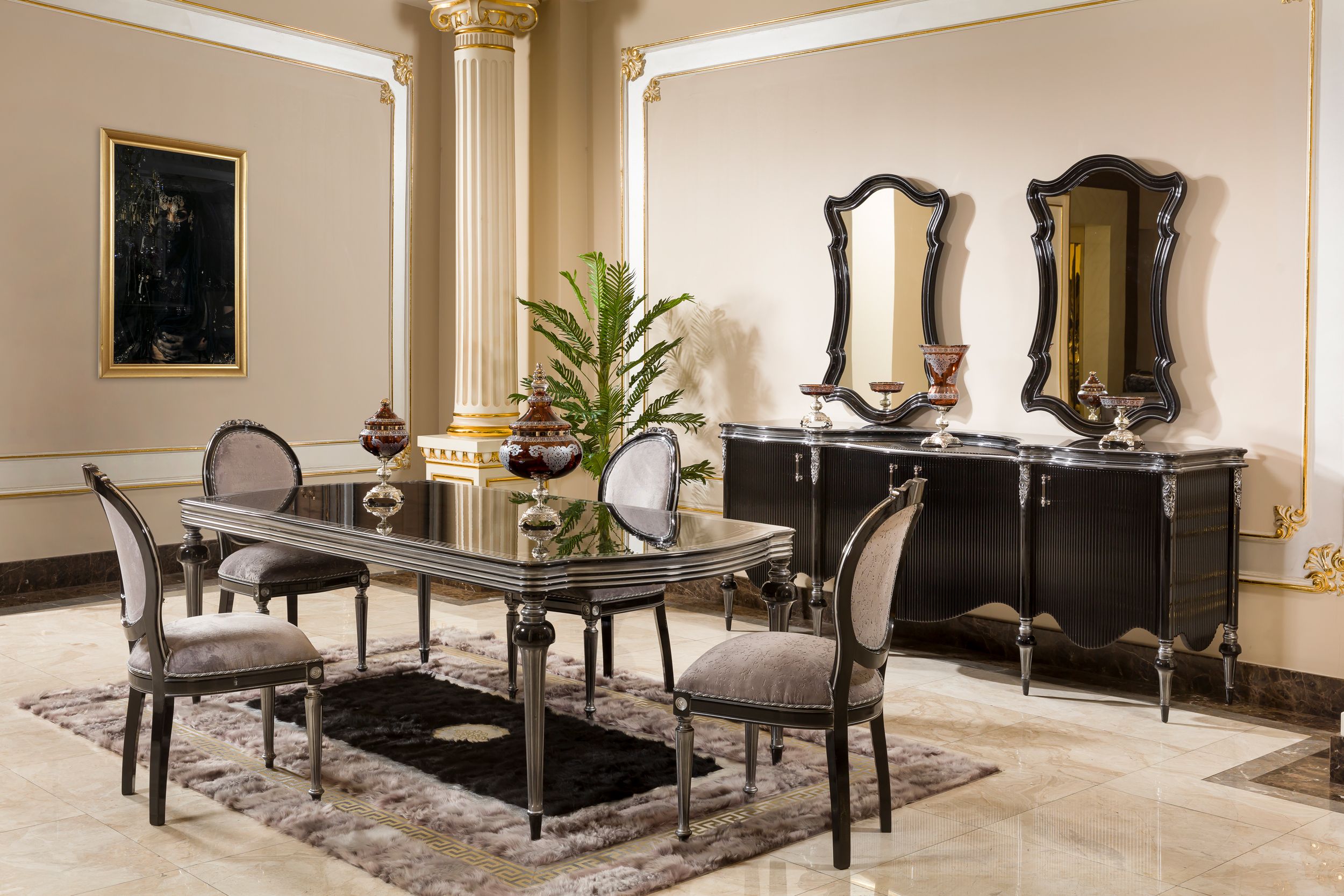 Huma Yemek Odası Takımı 1 Huma Yemek Odası Takımı-My Luxury Mobilya- (1)