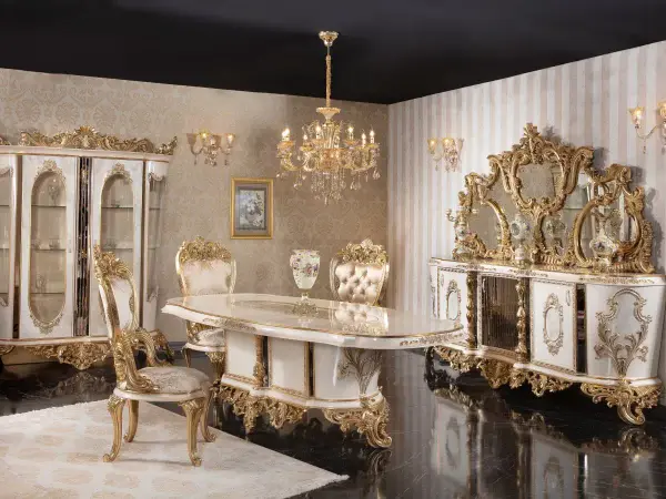 İmparator Krem Yemek Odası Takımı-My Luxury Mobilya- (1)