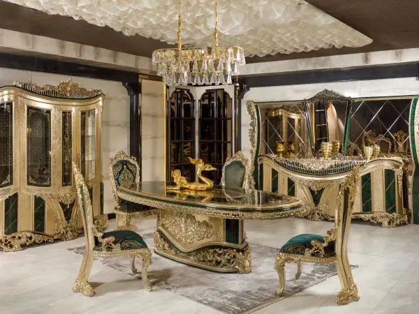 Royal Yeşil Yemek Odası Takımı